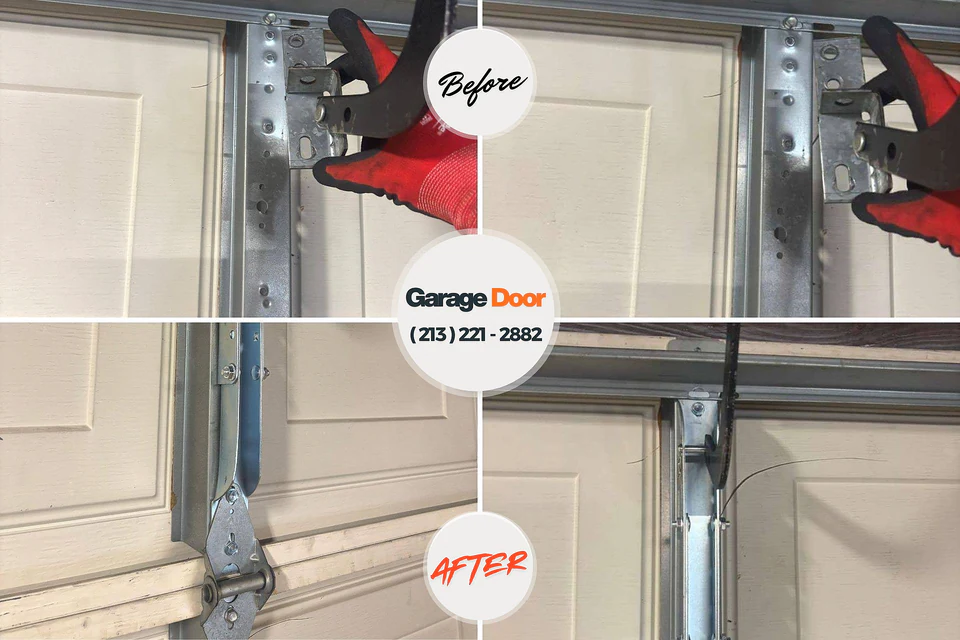 Before and after: garage door spring repair Kenansville, NC